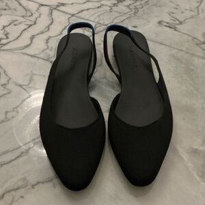 Rothy’s Black Pointed Slingback Flats